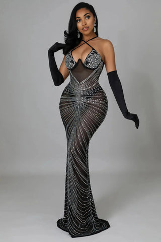 ANIYA RHINESTONE BODYCON DRESS